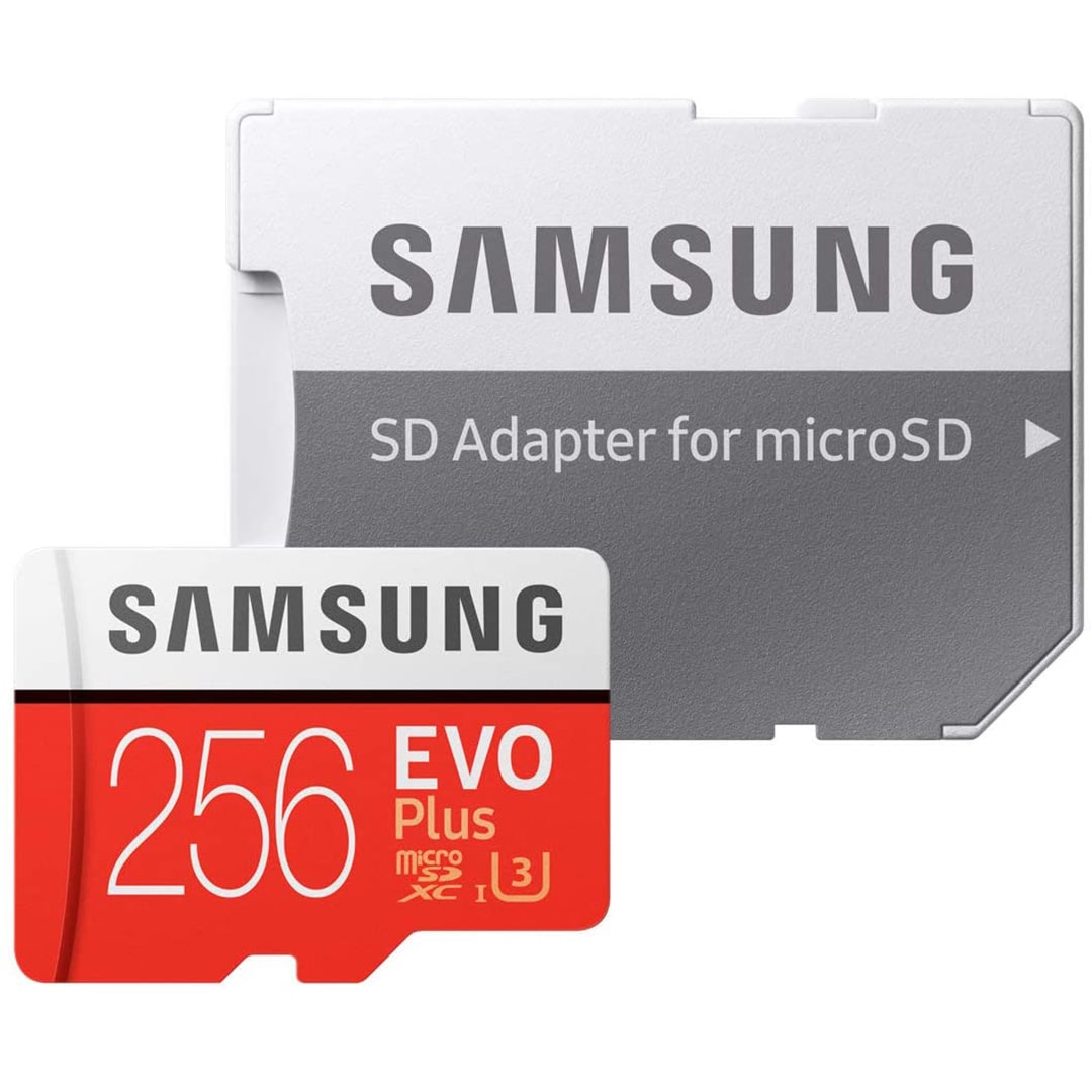 Samsung 256GB MicroSDXC EVO Plus 4K UHD Memory Card + Adapter - Class 10 (MB-MC256GA) - Red/White