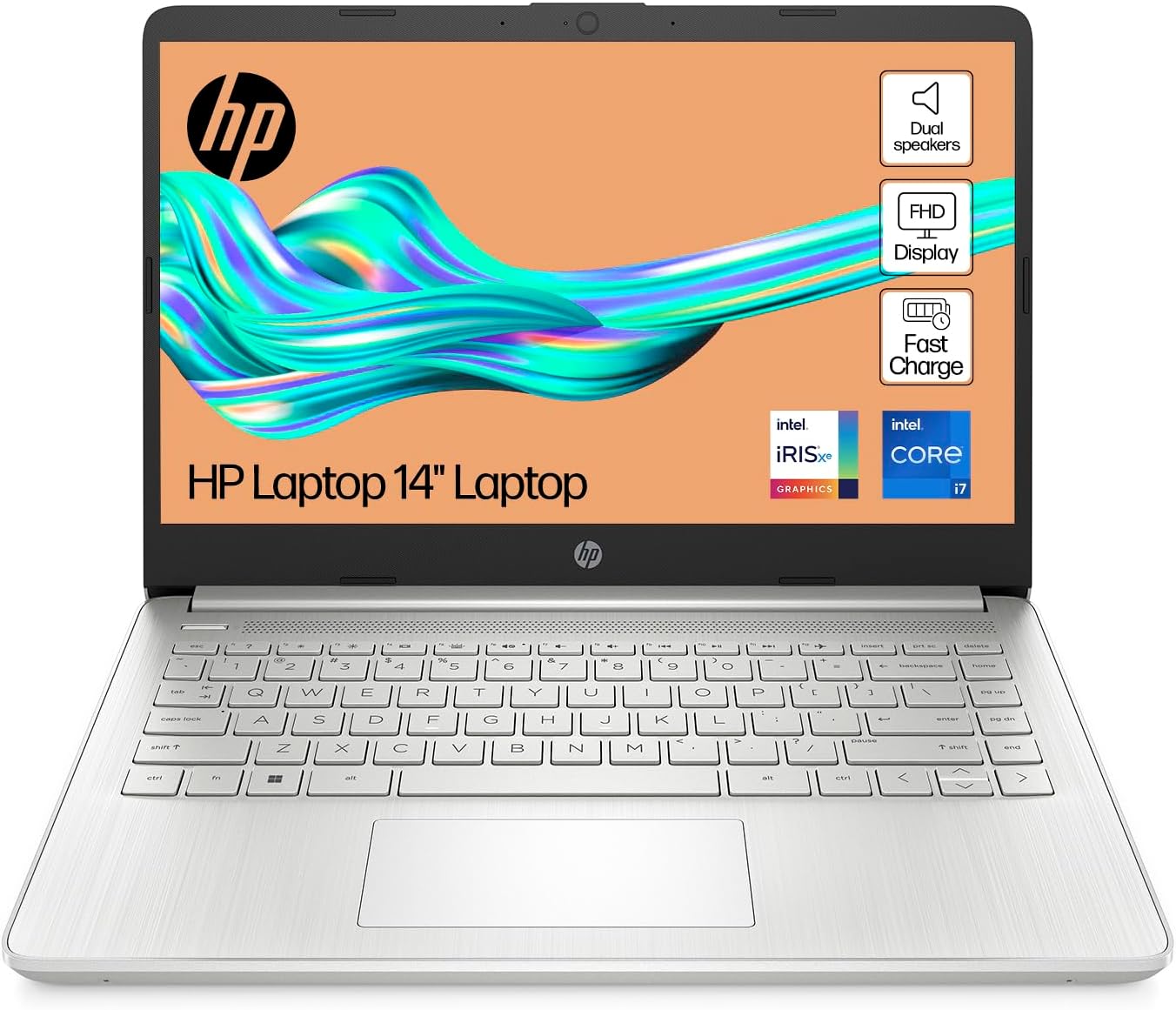 HP 14s-dq5007sa 14-Inch i7 FHD 16GB RAM 512GB SSD Laptop - Natural Silver1 HP 14s-dq5007sa 14-Inch i7 FHD 16GB RAM 512GB SSD Laptop - Natural Silver1